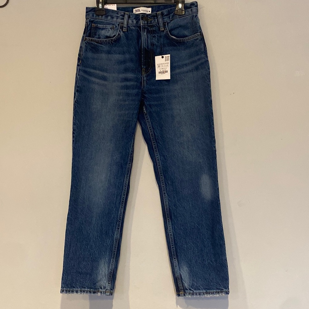 Zara the straight cropped jeans size 6